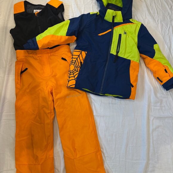 Spyder Boys’ Ski Jacket & Bib Snow Pants Set – Size 6/7 - Picture 5 of 10